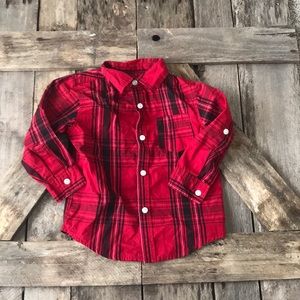 Boys 3T red button up flannel‼️